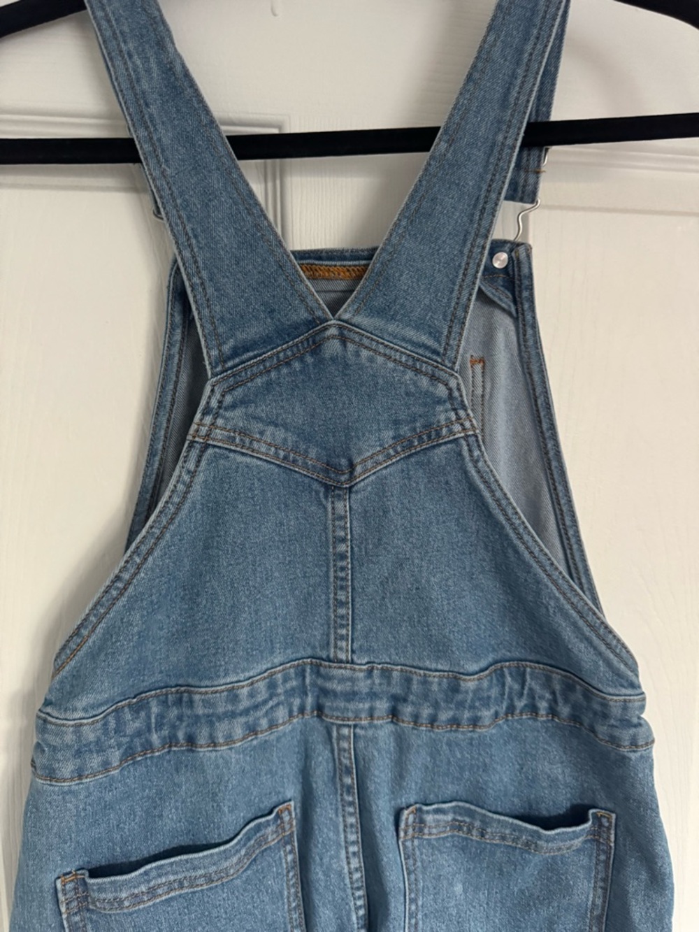 Epic Threads Girls Blue Denim Overalls with Striped Tee - Picture 12 of 13